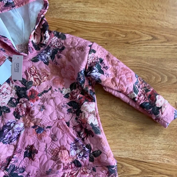 NWT Marchesa Notte mini Alison Rose Quilted Floral Hoodie 6Y - Picture 7 of 11